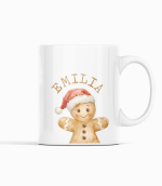 Festliche Keramiktasse mit individuellem Namen und Lebkuchen-Design
